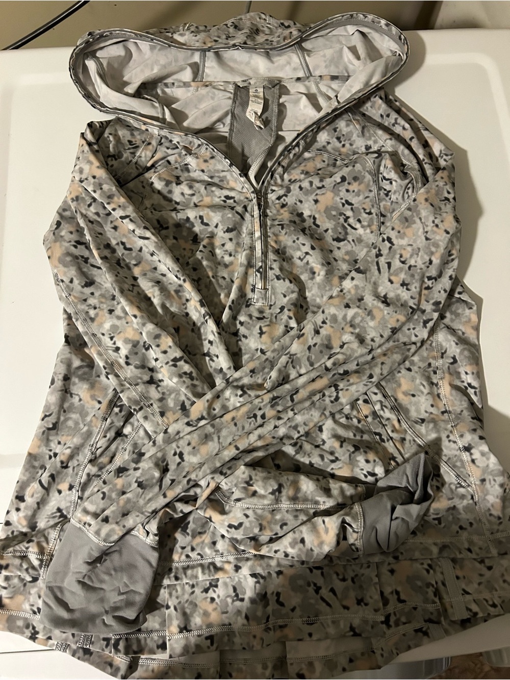 Lululemon Speckled-Print Hooded Jacket
